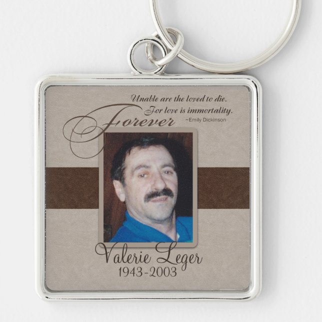 Forever Loved Custom Memorial Key Ring (Front)