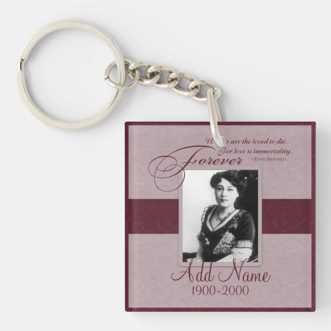 Forever Loved Custom Memorial Key Ring (Front)