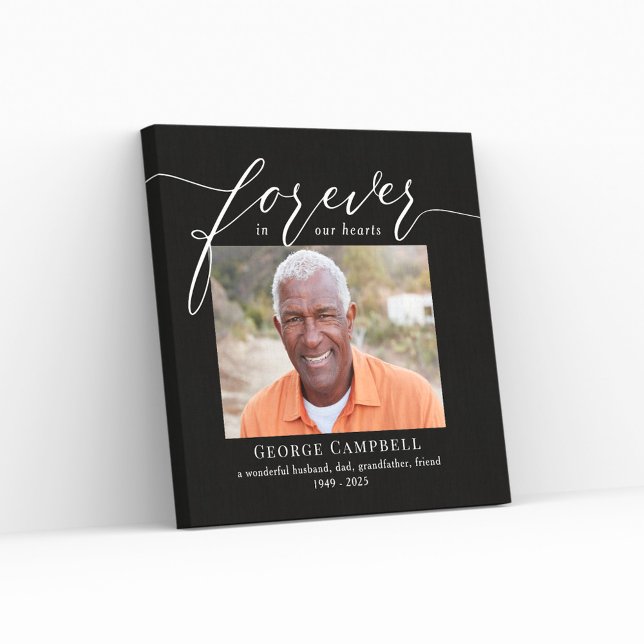 Forever Loved Editable Colour Custom Wrapped Canva Canvas Print (Creator Uploaded)