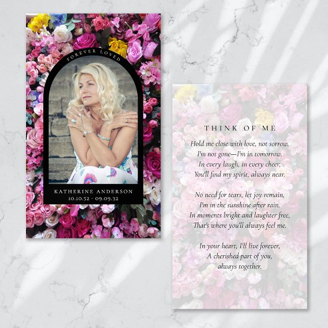 Forever Loved Floral Memorial Card (Creator Uploaded)