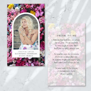 Forever Loved Floral Memorial Card