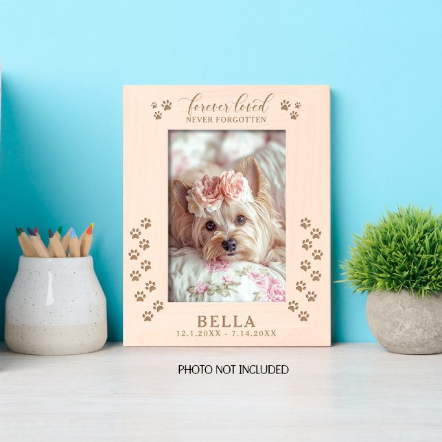 Forever Loved Never Forgotten Dog Paws Etched Frames (Creator Uploaded)