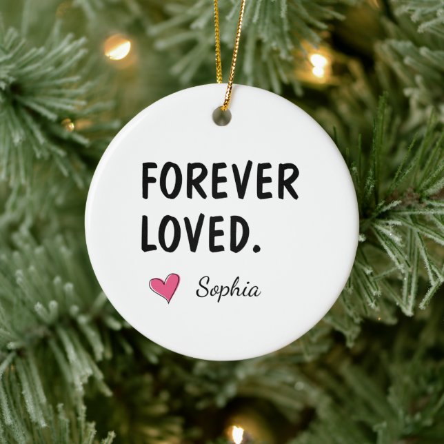 Forever Loved Personalised Daughter Gift Ceramic Ornament (Tree)