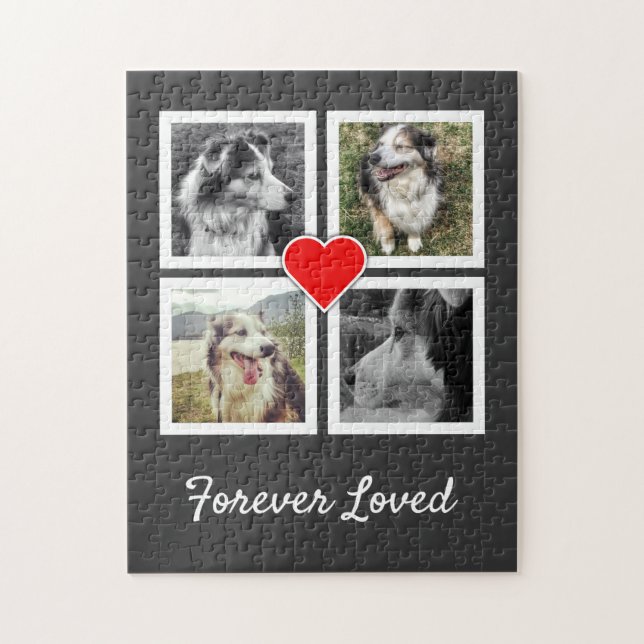Forever Loved Pet Memorial with Photos Jigsaw Puzzle (Vertical)