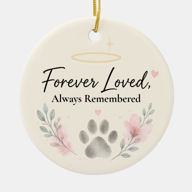 Forever Loved Pet Ornament - Personalised (Front)
