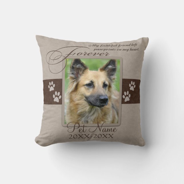 Forever Loved Pet Sympathy Custom Cushion (Front)