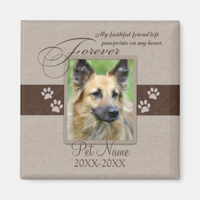Forever Loved Pet Sympathy Magnet (Front)