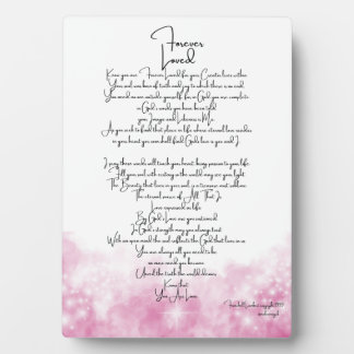 Forever Loved Pink Plaque