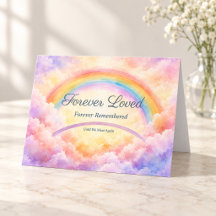 Forever Loved Rainbow Bridge Pet Sympathy Card