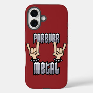 Forever Metal Heavy Metal Devil Horns Hand Signs iPhone 16 Case