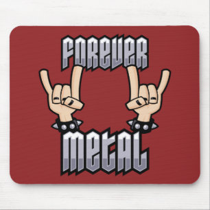 Forever Metal Heavy Metal Devil Horns Hand Signs Mouse Pad