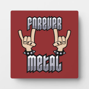 Forever Metal Heavy Metal Devil Horns Hand Signs Plaque