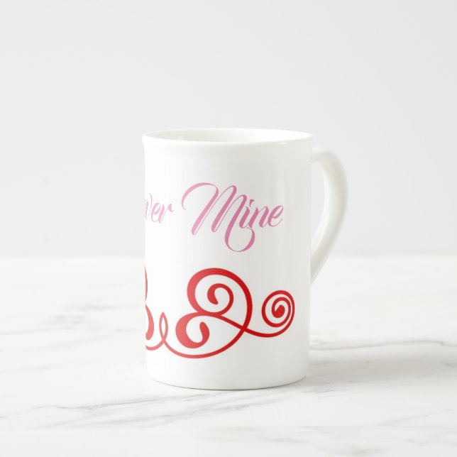 Forever Mine Pink and Red Mug (Front Right)
