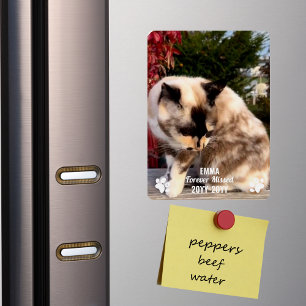 Forever Missed Pet Memorial Modern Photo Custom Magnet