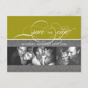 Forever More  SAVE THE DATE Photo Postcard:bamboo Announcement Postcard