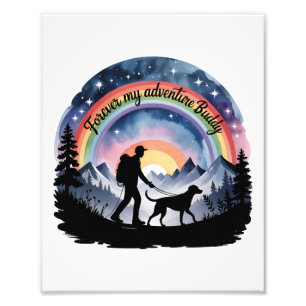Forever My Adventure Buddy Dog Memorial Photo Print