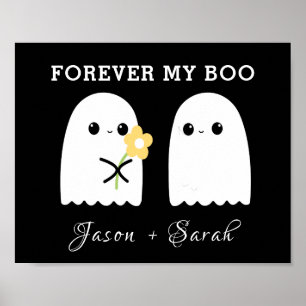 Forever My Boo Halloween Ghost Poster