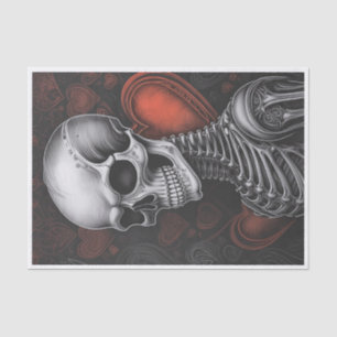 Forever My Heart, Undying Love, Gothic Skull Tissue Paper