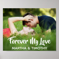 Forever My Love Casual Script Personalised Photo