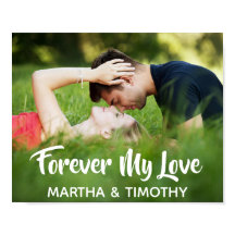 Forever My Love Casual Script Personalised Photo