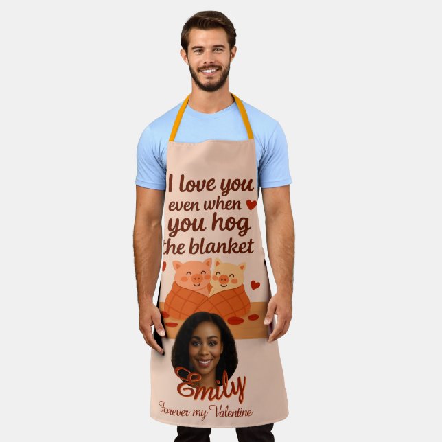 'Forever my Valentine' All-Over Print Apron (Worn)