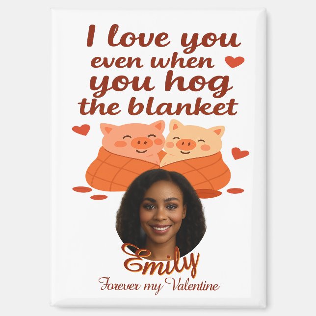 'Forever my Valentine' Personalized Magnet (Front)