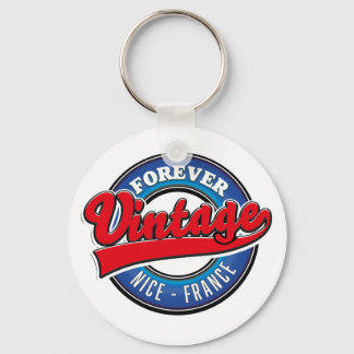 Forever Nice, France vintage logo Key Ring