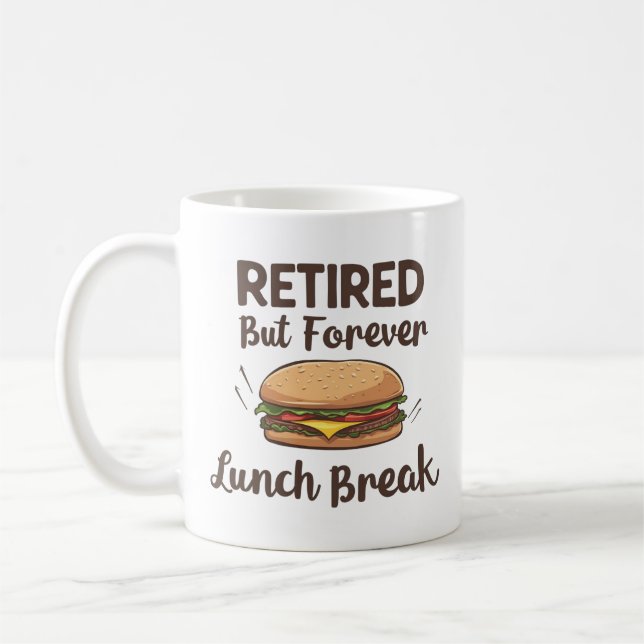 Forever on Lunch Break Retirement Mug (Left)