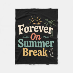 Forever On Summer Break Est 2026 Retirement Fleece Blanket