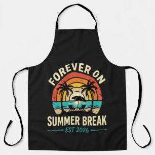 Forever On Summer Break Vintage Sunset Apron