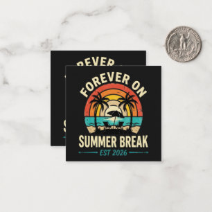 Forever On Summer Break Vintage Sunset Card
