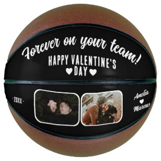 Forever on your team Happy Valentine's 2 Photo Basketball