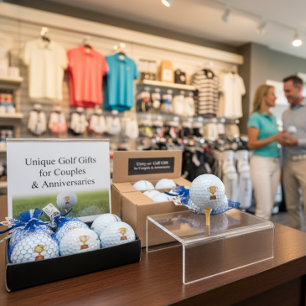 'Forever Par-tners' Gold Trophy Golf Wedding Favou Balls