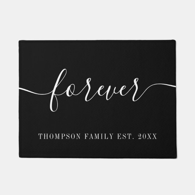 Forever Personalised Family Name Doormat (Front)
