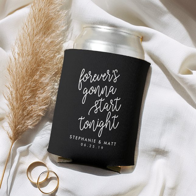 Forever | Personalised Wedding Can Cooler (Creator Uploaded)