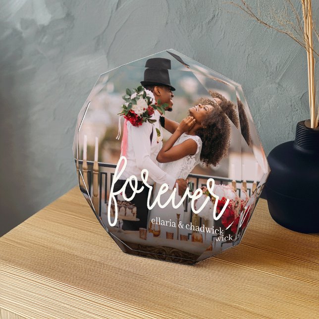 Forever | Personalised Wedding or Anniversary Photo Block (Creator Uploaded)