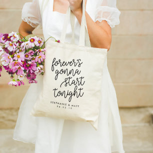 Forever   Personalised Wedding Welcome Tote Bag