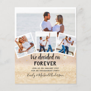 FOREVER Photo Engagement Party Invitations BUDGET Flyer