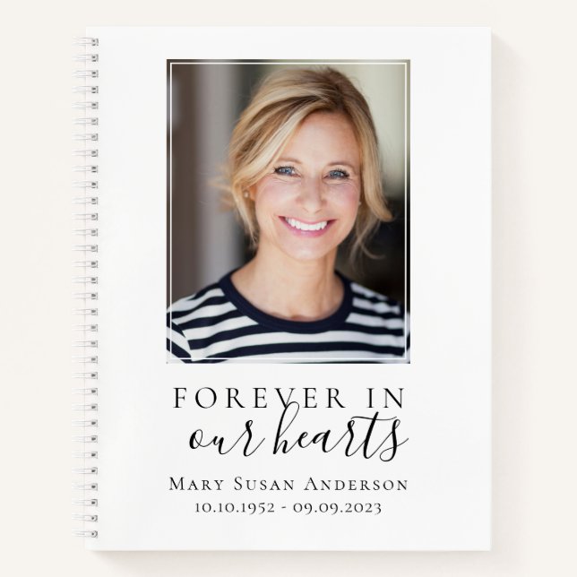 Forever Photo Funeral Budget Guest Book (Front)
