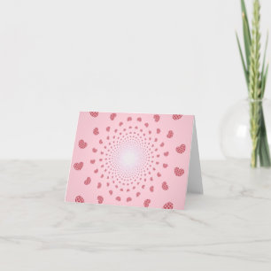 Forever Pink Hearts Notecard