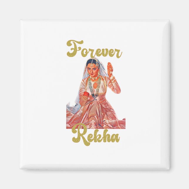 Forever Rekha l Iconic Bollywood Star Rekha l Desi Magnet (Front)