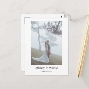 Forever Remembered Custom Wedding Photo Postcard