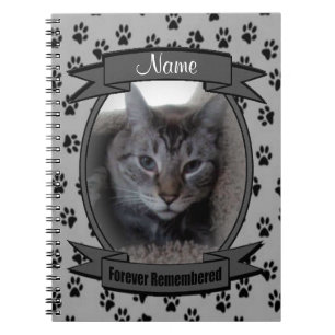 Forever Remembered Pet Loss - Dog or Cat - Grey Notebook
