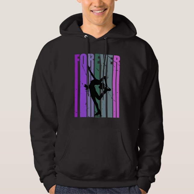 Forever Retro Ice Skating Pretty Player Team Coach Hoodie (Front)