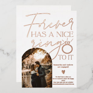 Forever ring photo arch engagement white