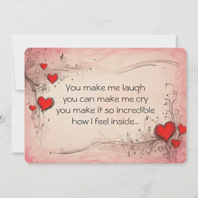 Forever Romantic Lovely Intimate Charming Poetry  Holiday Card (Front)