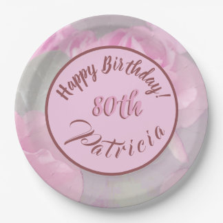Forever Rose Pink American Garden Dream Paper Plate