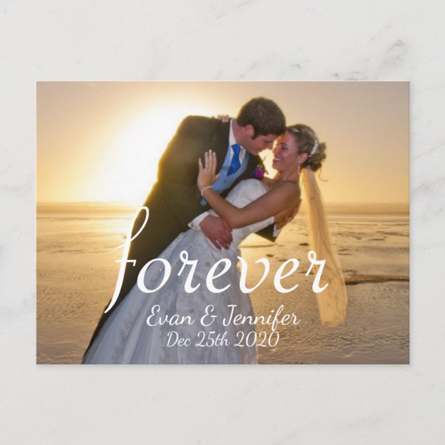 Forever Save the Date Announcement Postcard (Front)