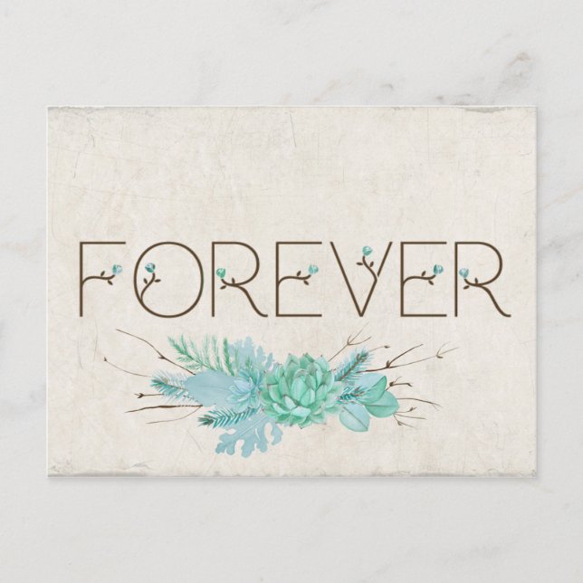 Forever Save the Date for wedding Announcement Postcard (Front)