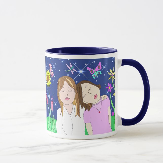 Forever Sisters Always Folk Art Mug (Right)